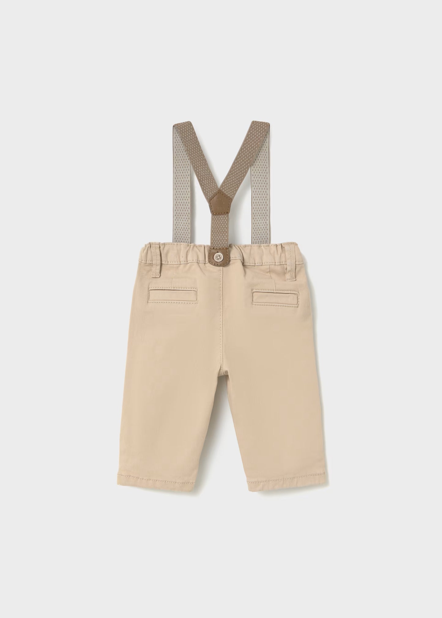 Calça com suspensórios para recém nascido