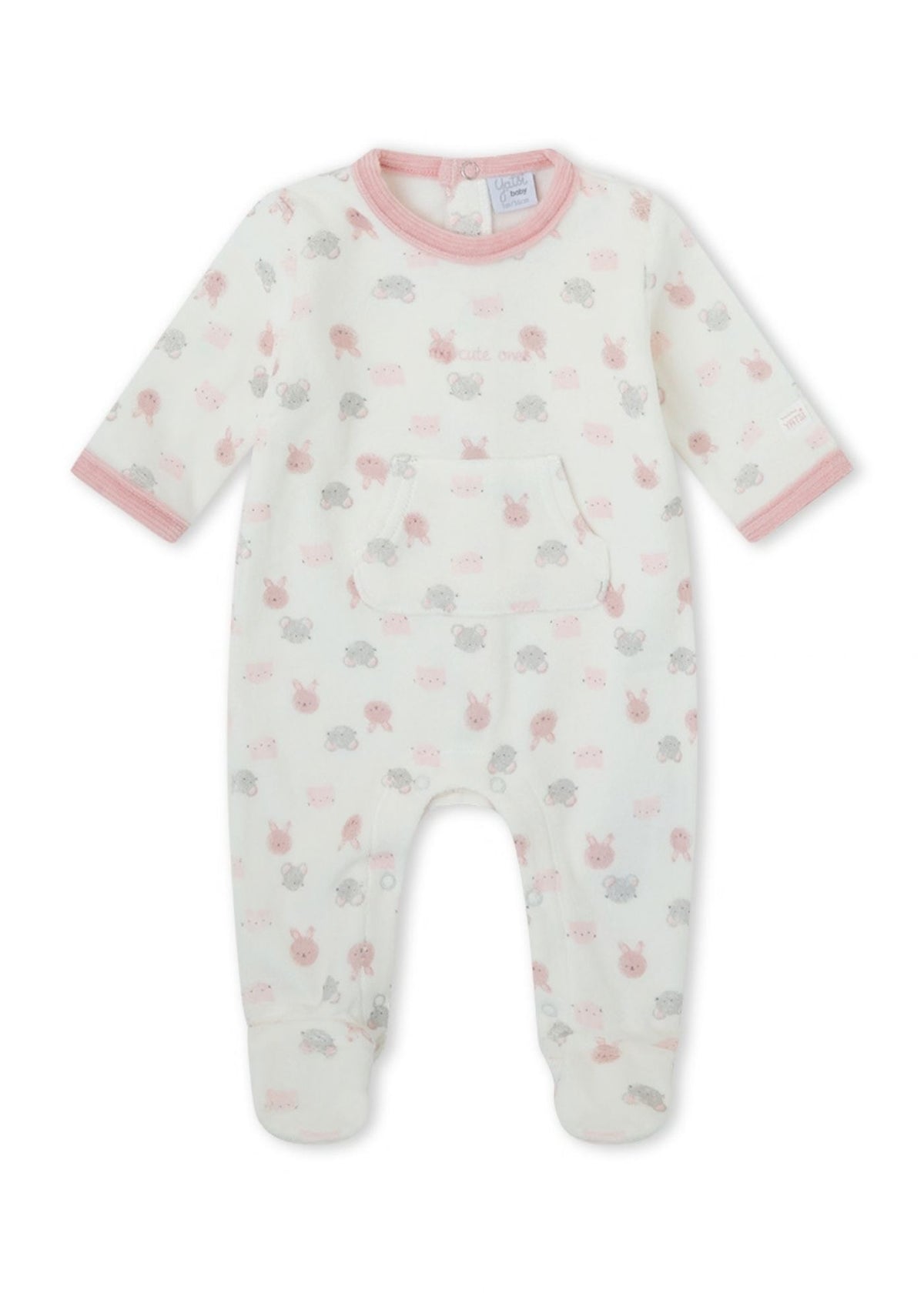Babygrow de veludo para recém nascida