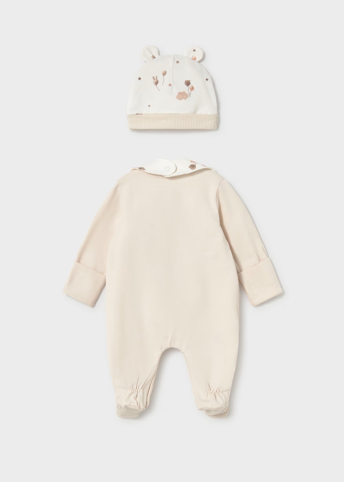 Pack de babygrow, gorro e babete para recém nascido, mayoral