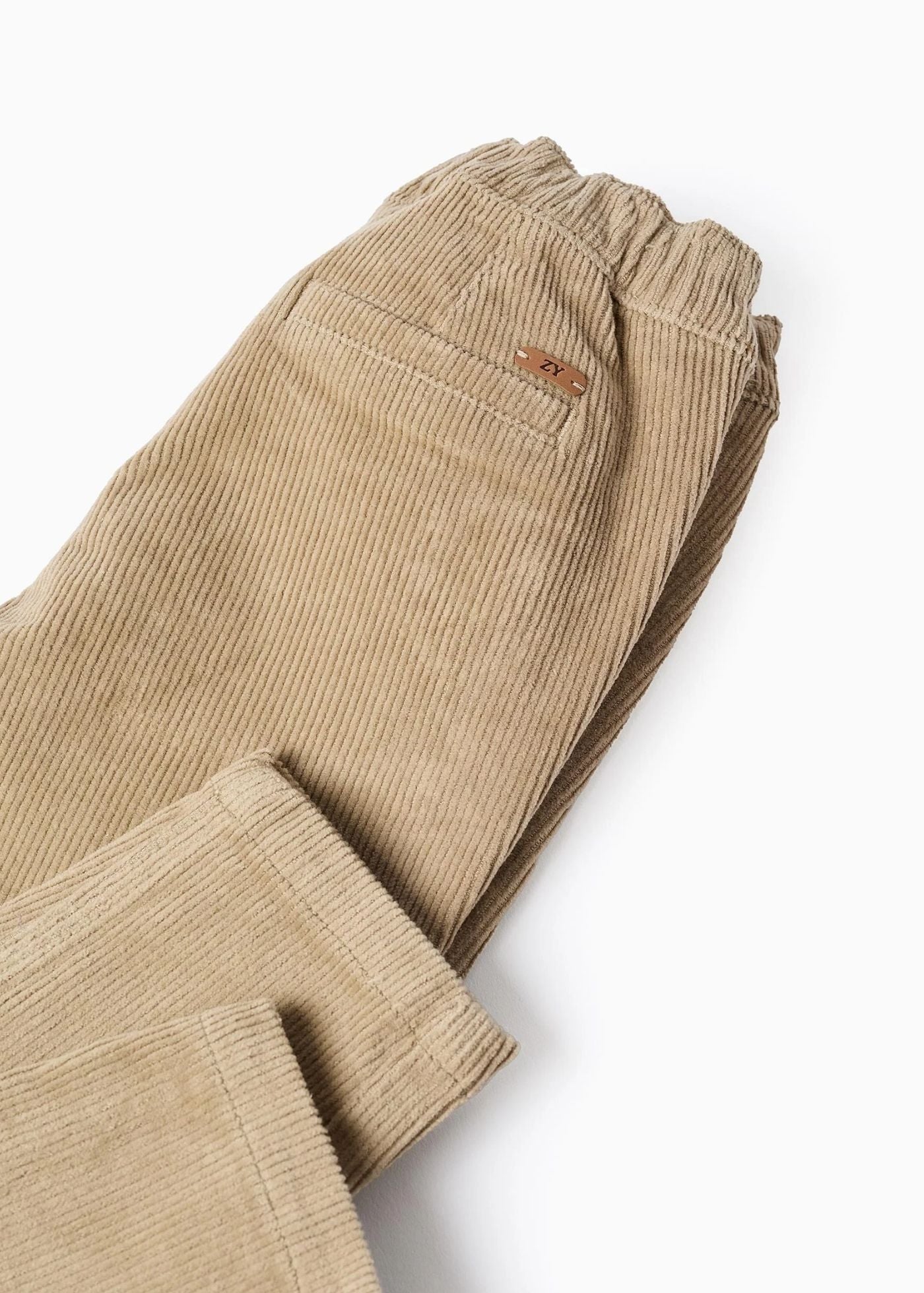 Calças Chino de Bombazine para Bebé Menino, Bege