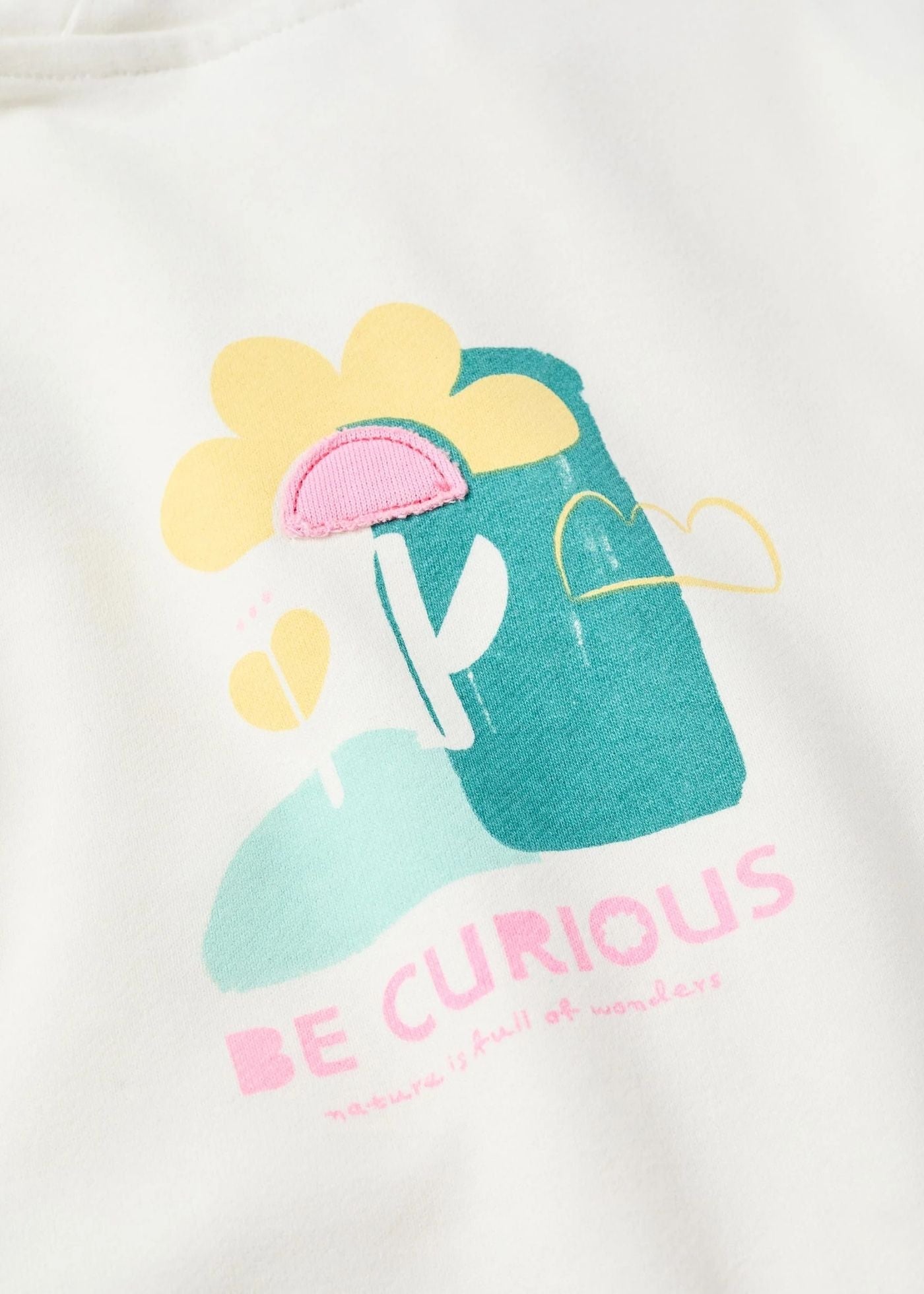 Casaco de algodão com capuz e estampado floral para bebé menina, branco