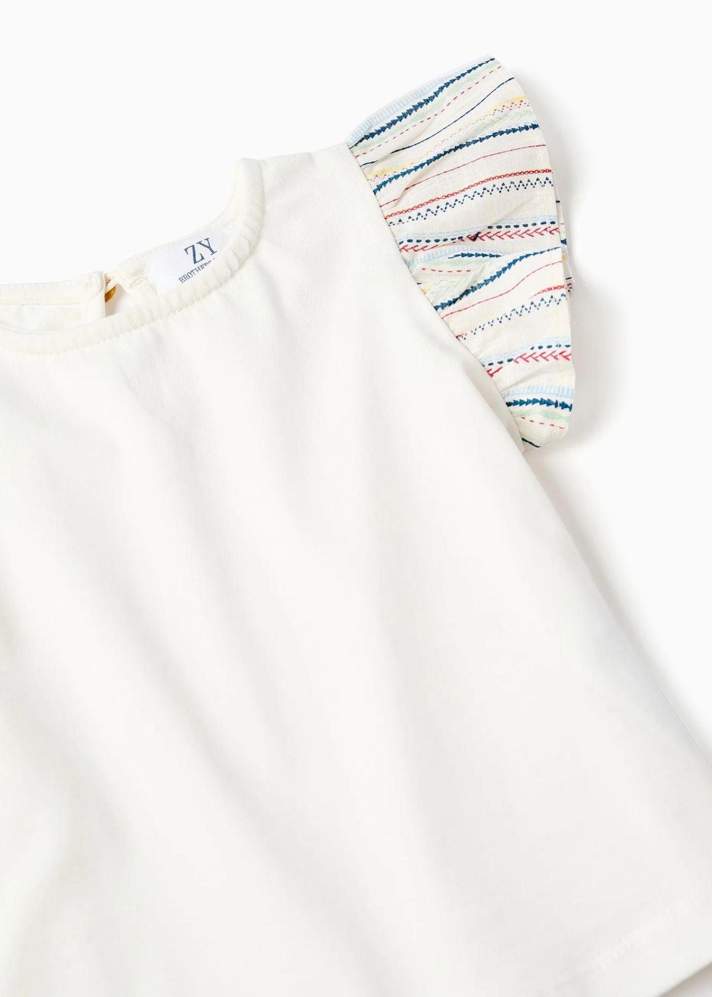 T-shirt + saia-calção com riscas étnicas B&S para bebé menina, multicolor