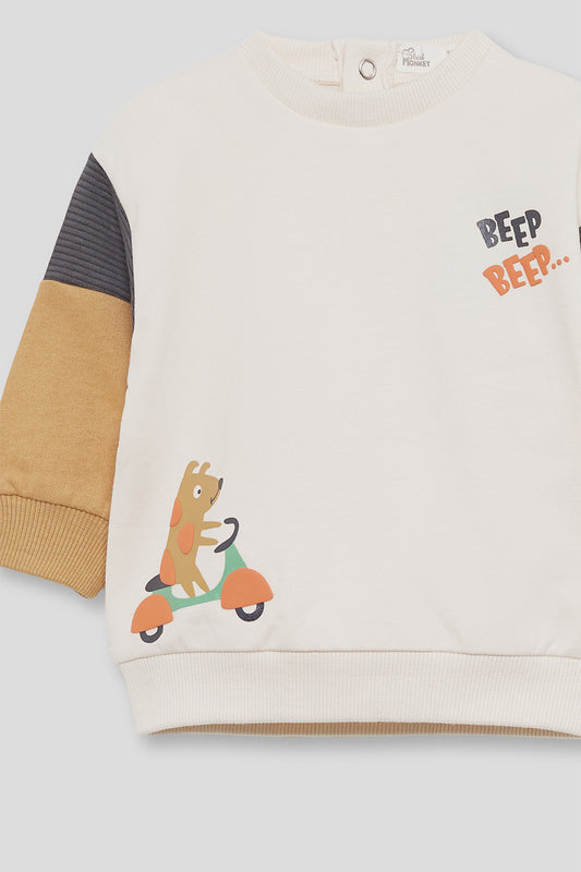 Sweat de bebé menino ás riscas