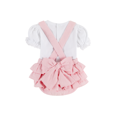 Jardineira e camisola para menina
