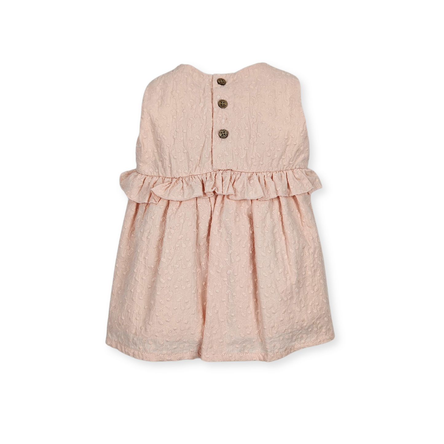 Vestido cor de rosa em algodão