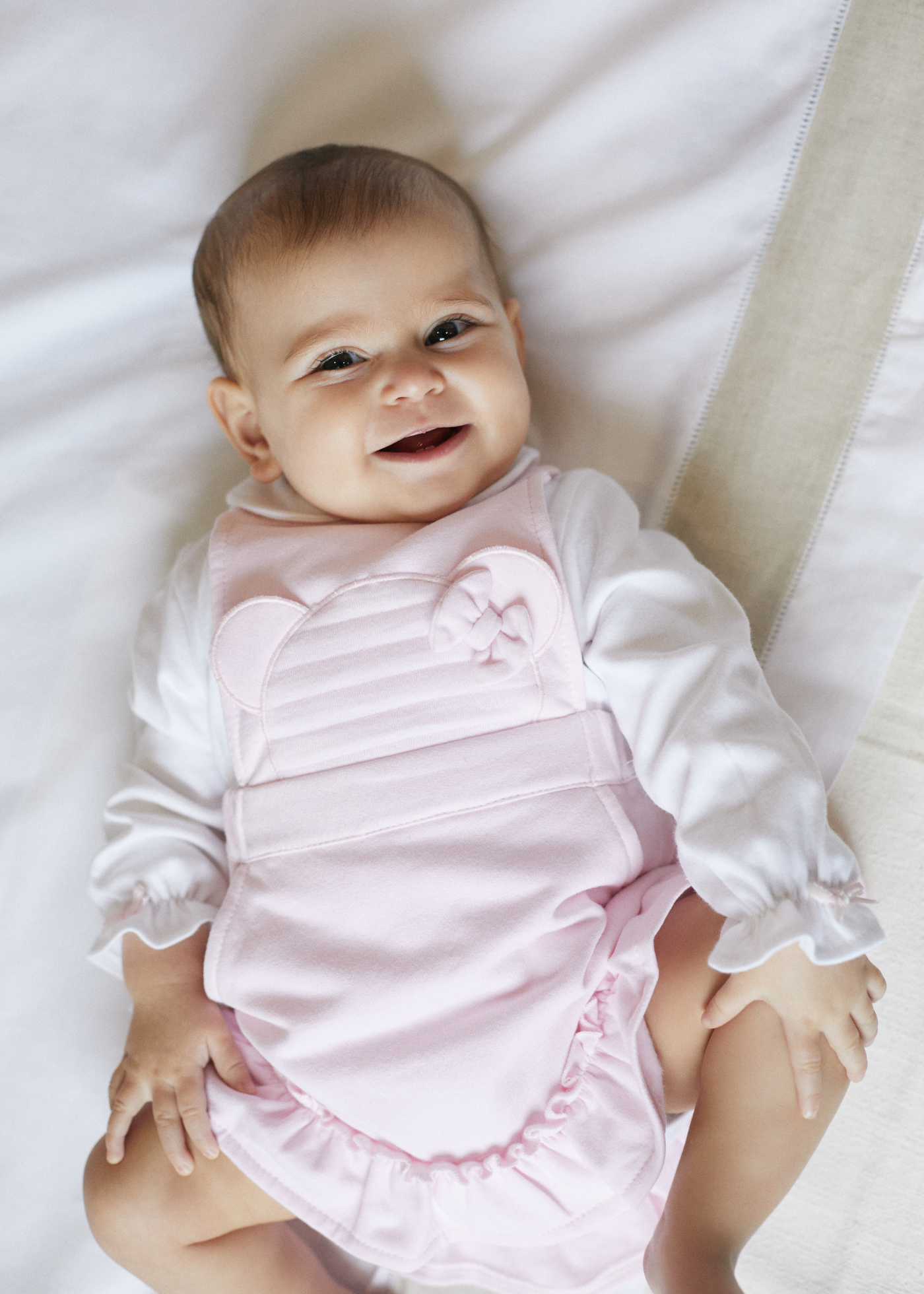 Jardineira e Camisola Cardada para menina