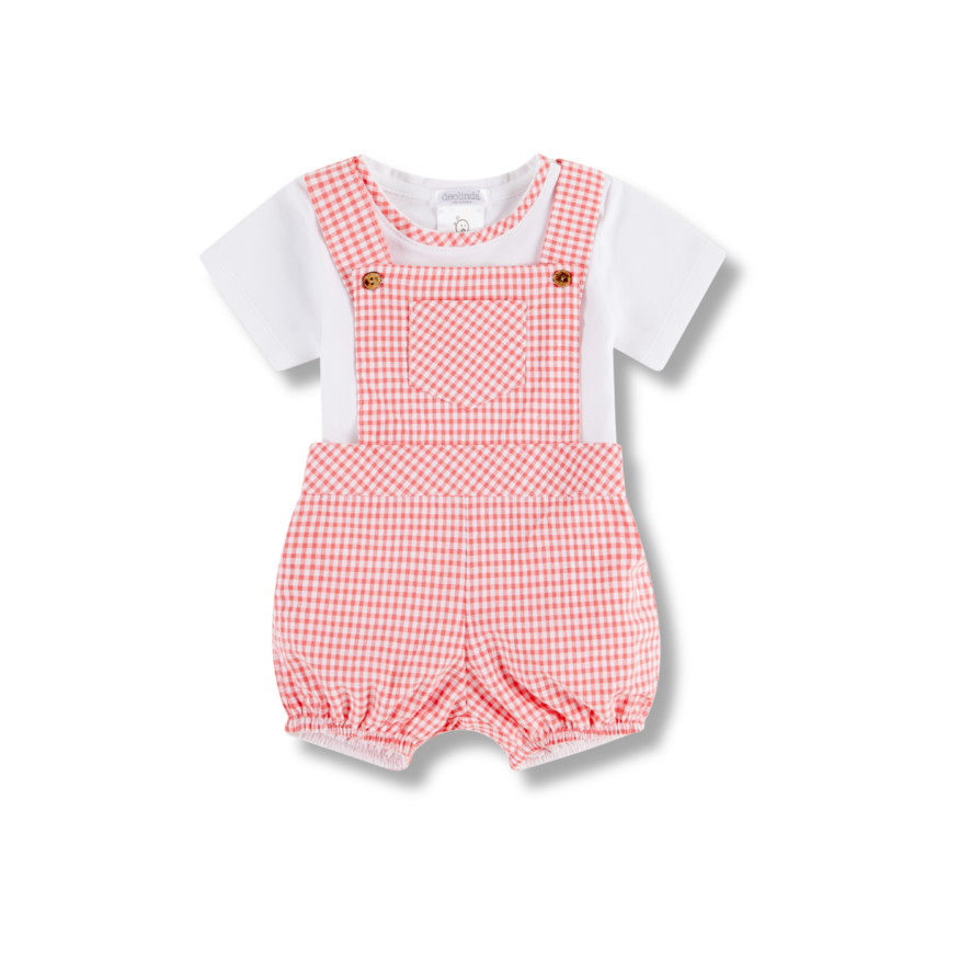 Jardineira bebé menino com t-shirt