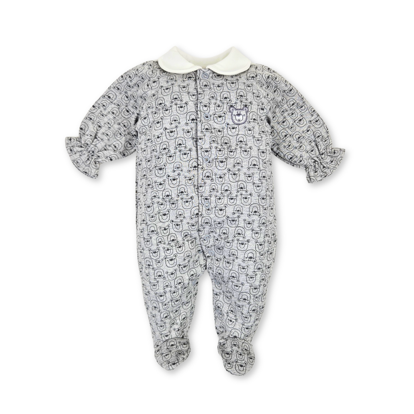 Babygrow Cinzento Cardado