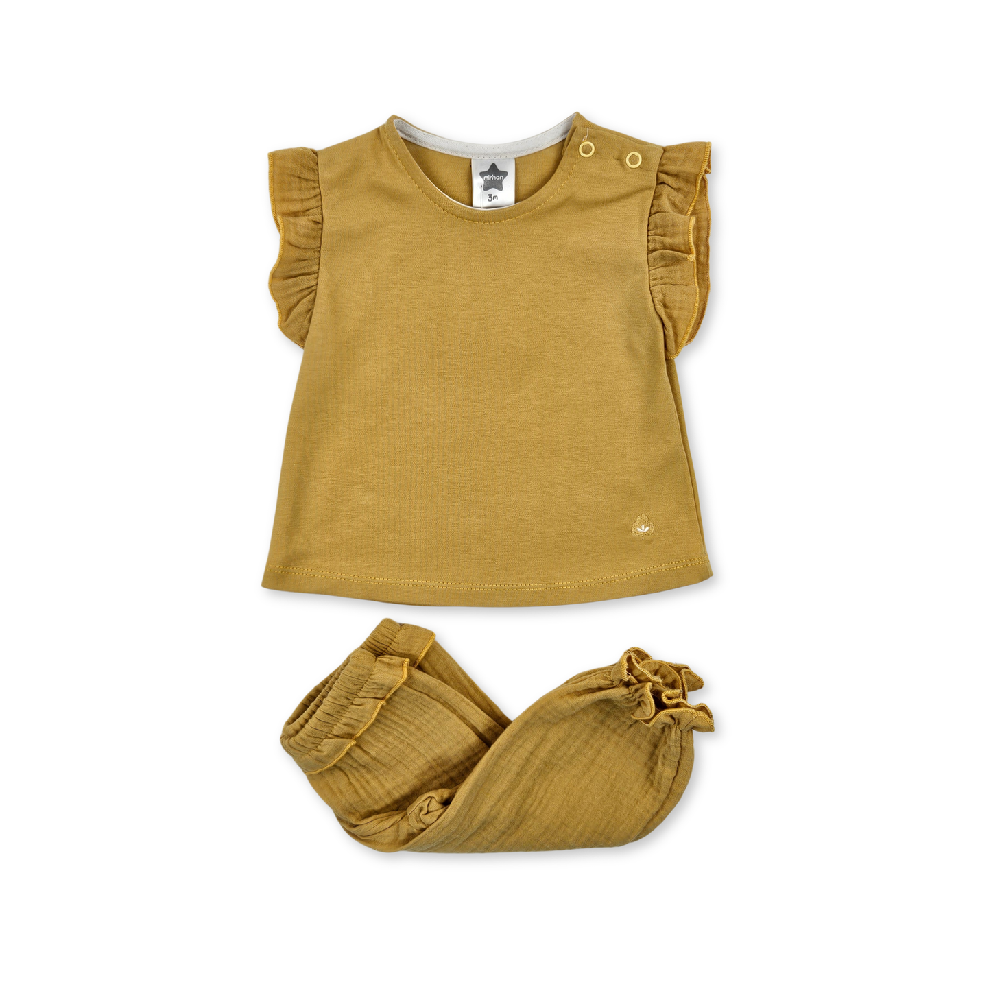 Conjunto de camisola e calça em algodão orgânico