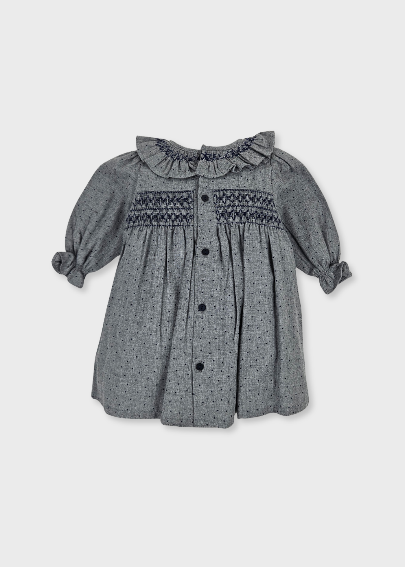 Vestido Cinzento com Laço