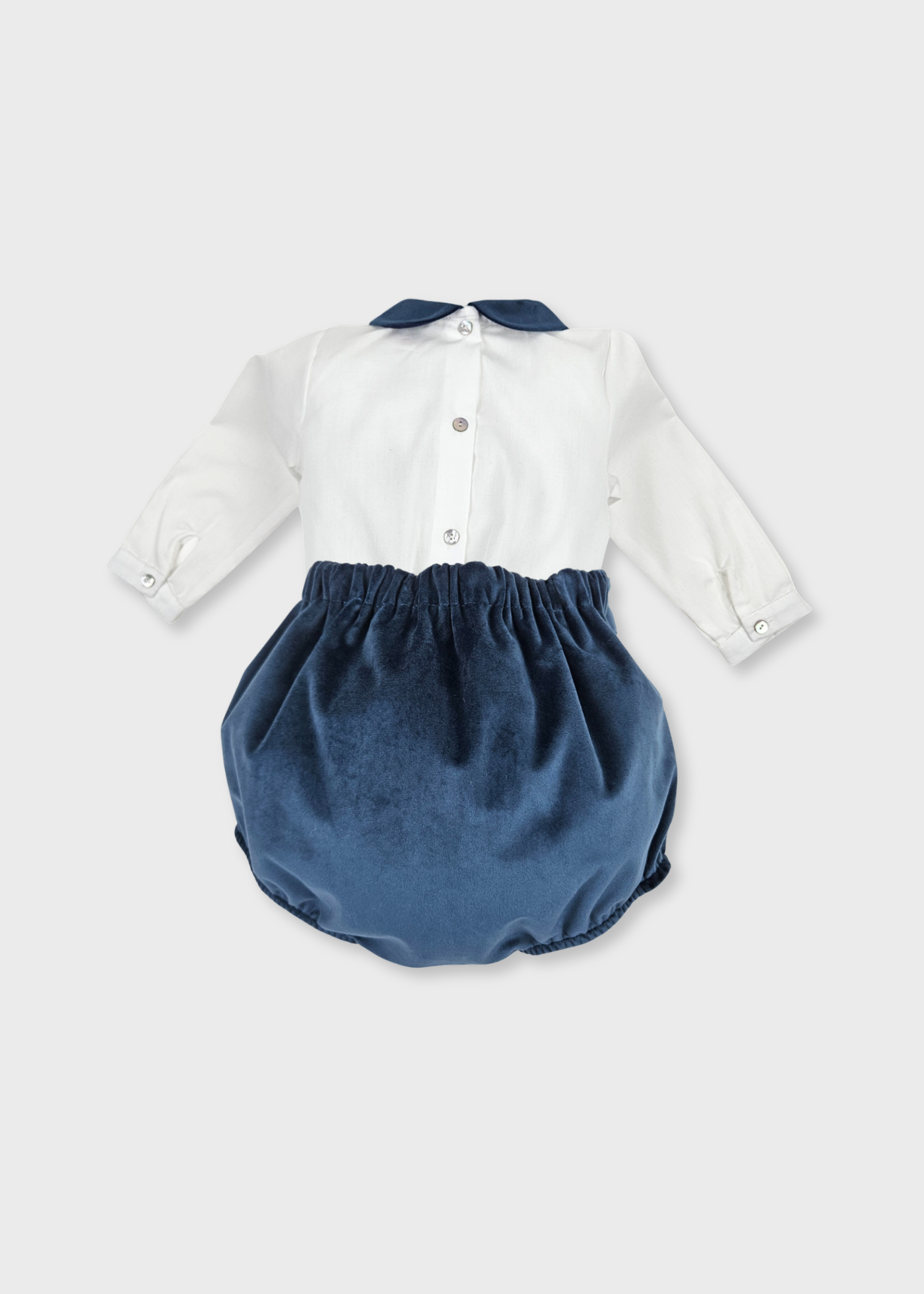 Conjunto Camisa e Tapa Fralda em Veludo