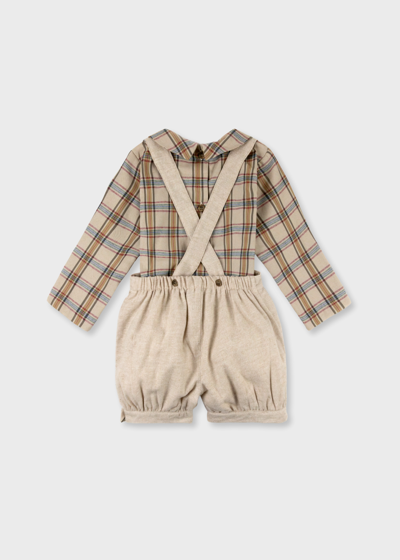 Jardineira e Camisa para menino