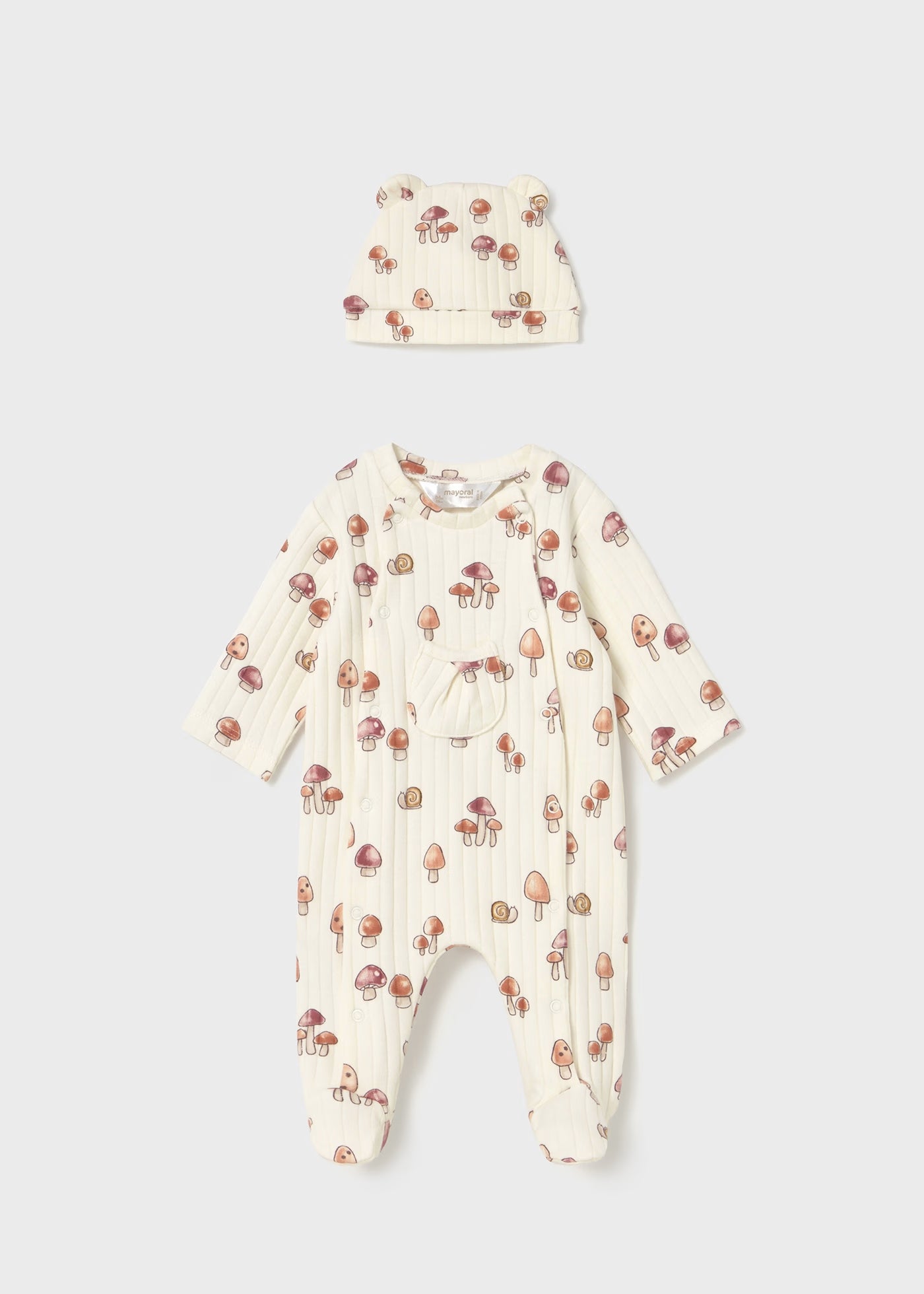 Babygrow com gorro orelhas recém nascida