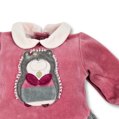 Vestido de Veludo Cor de Rosa