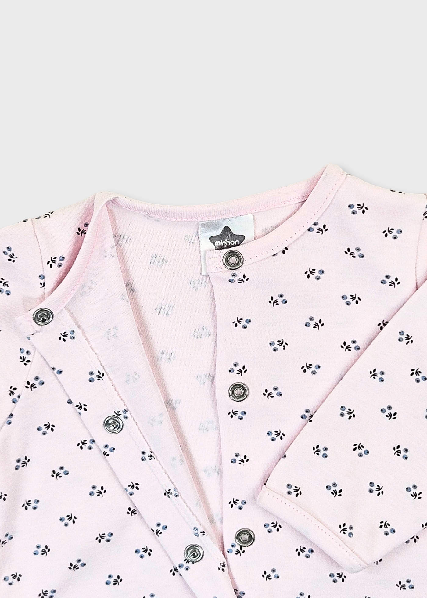 Babygrow de Algodão Cor de Rosa