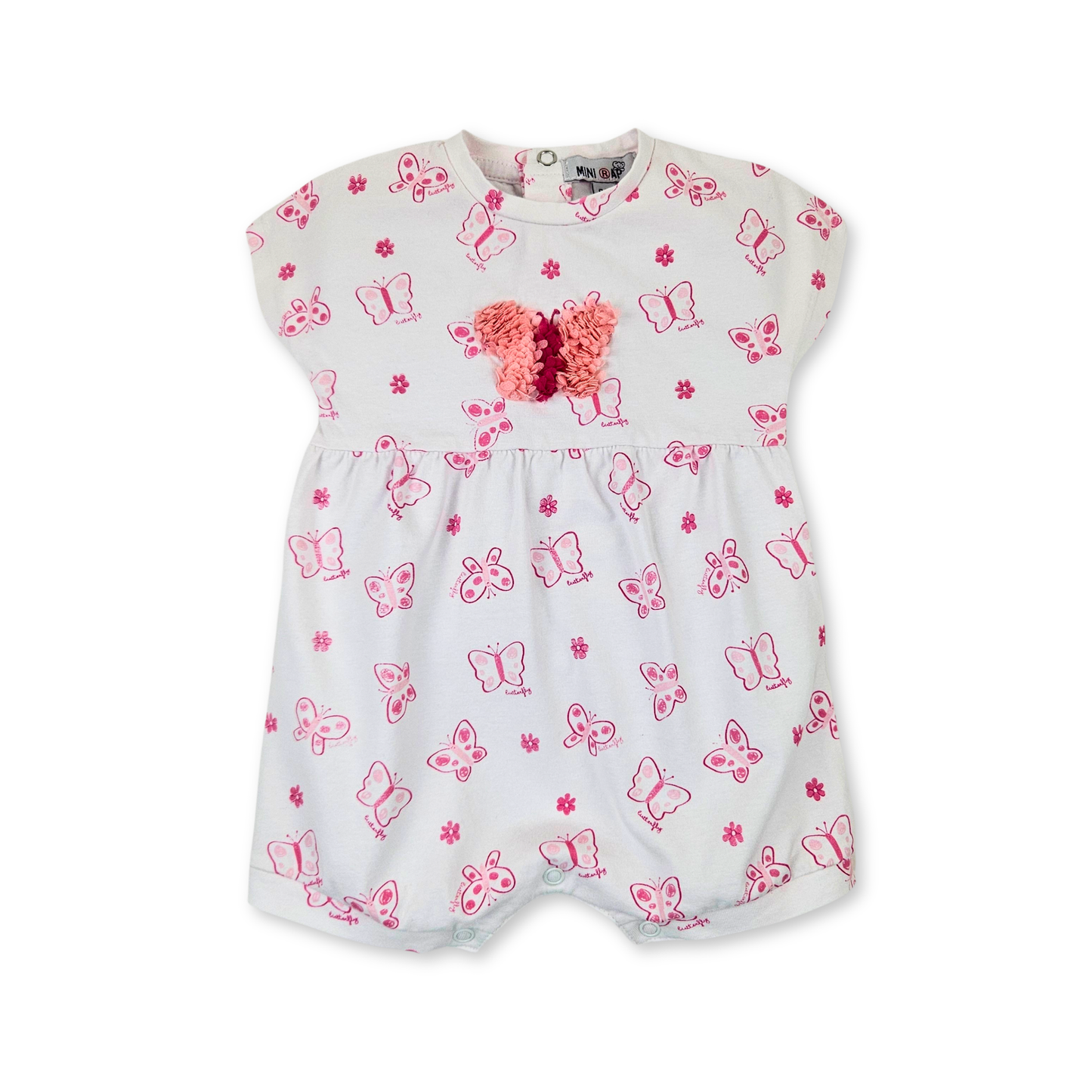 Macacão curto para bebé menina