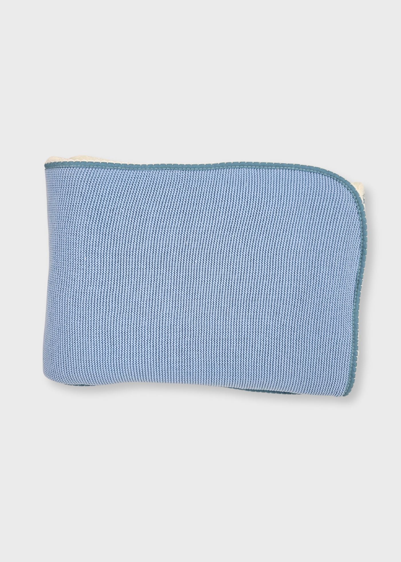 Manta cardada de bebé- azul cobalto