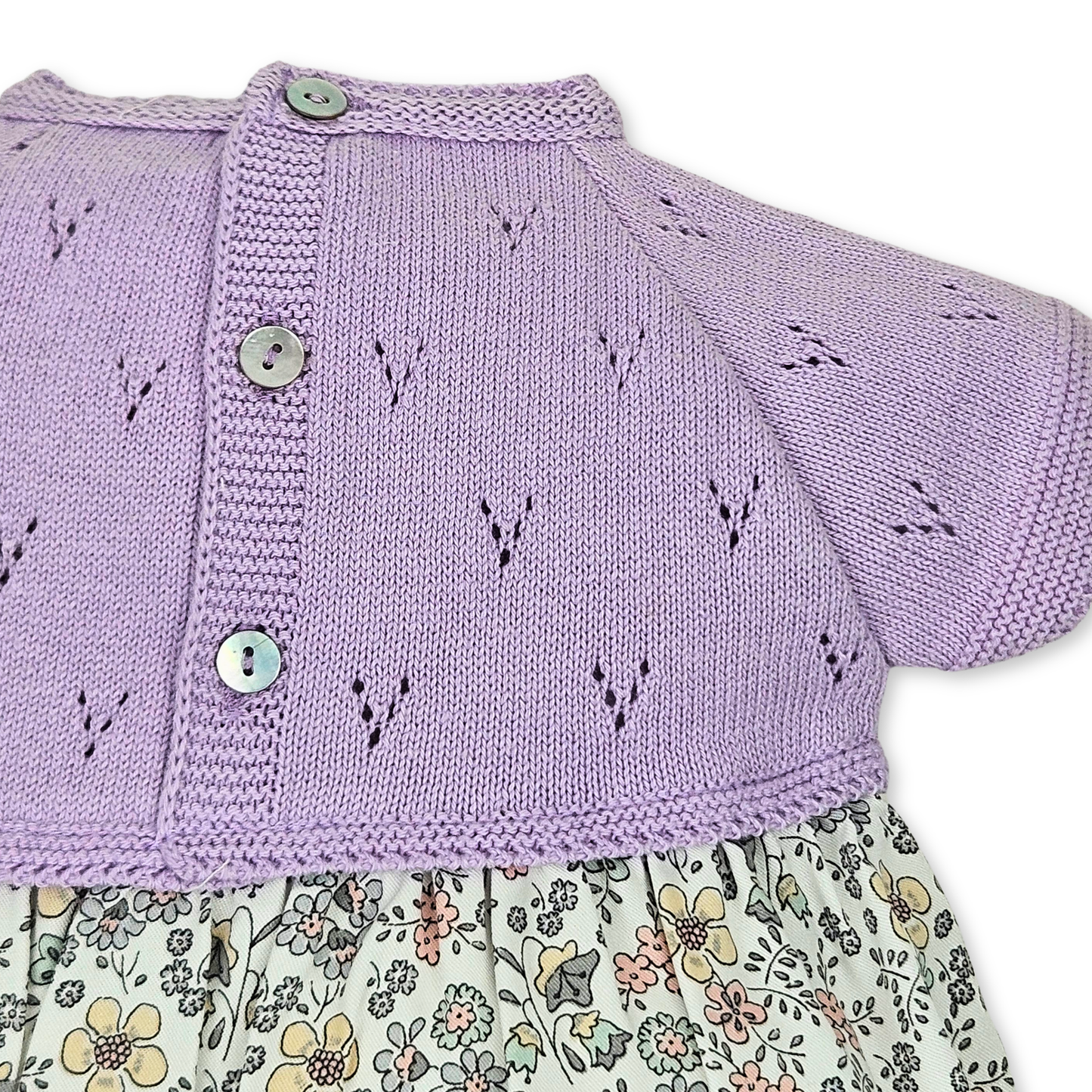 Vestido combinado com malha