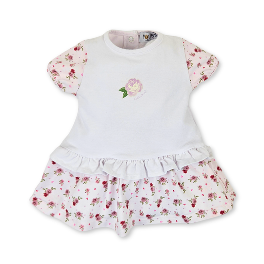 Vestido combinado recém nascida