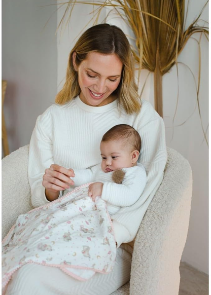 Manta de bebé cardada