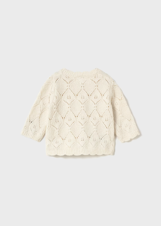 Casaco tricô recém nascida