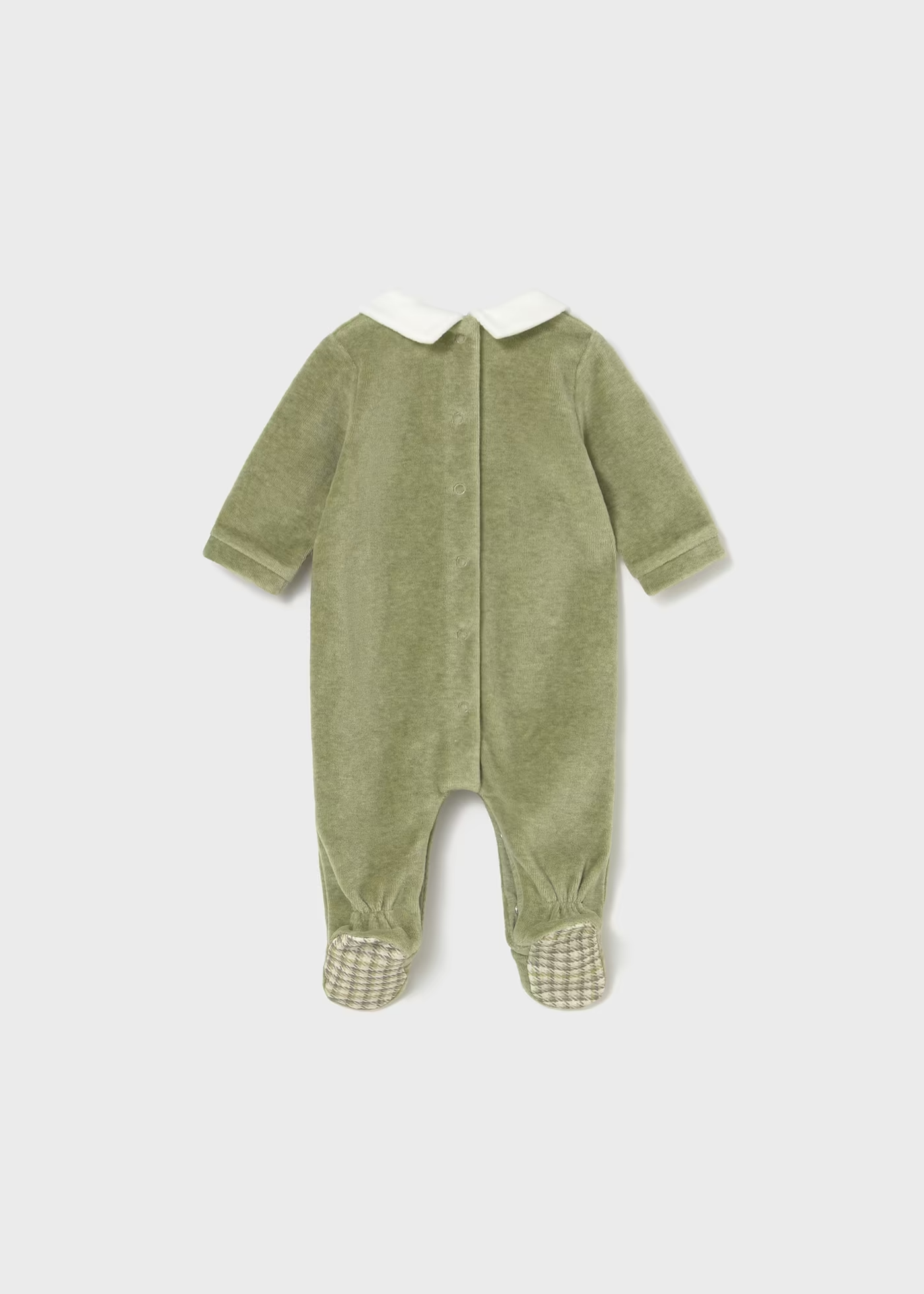 Babygrow aveludado com gola recém nascido