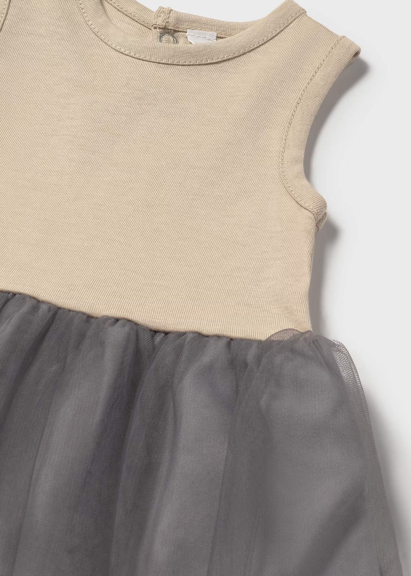 Vestido combinado tule recém nascida