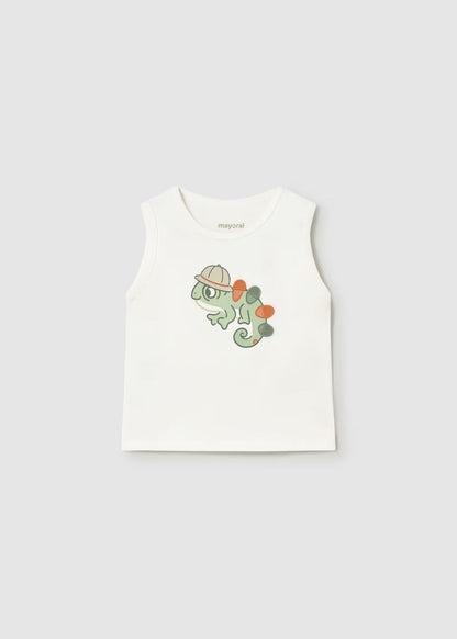 T-shirt de alças interativa, menino