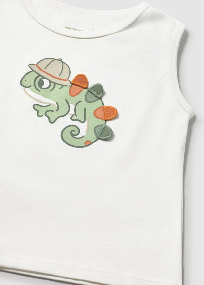 T-shirt de alças interativa, menino