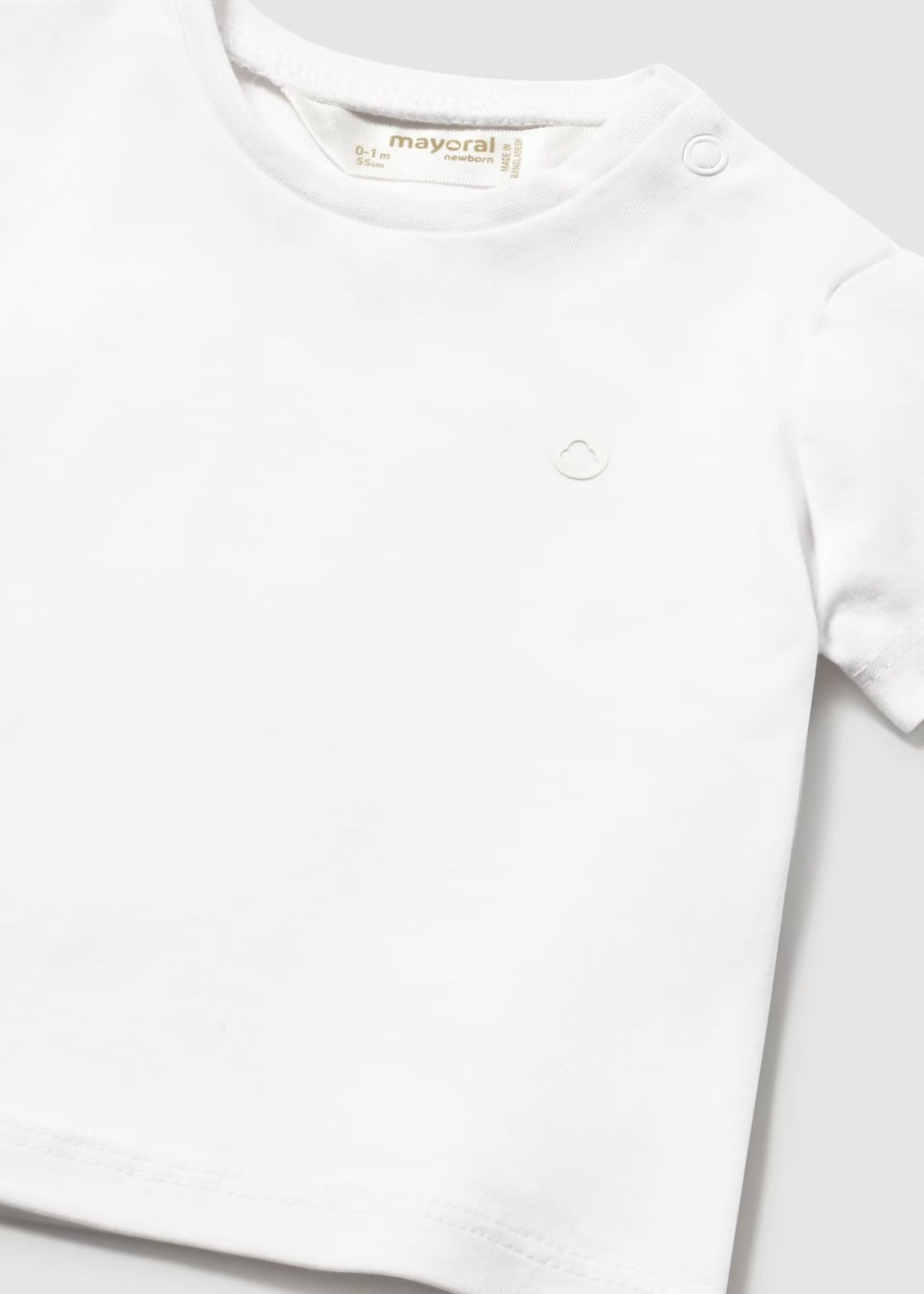 T-shirt de recém nascido, branca mayoral