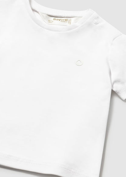 T-shirt de recém nascido, branca mayoral