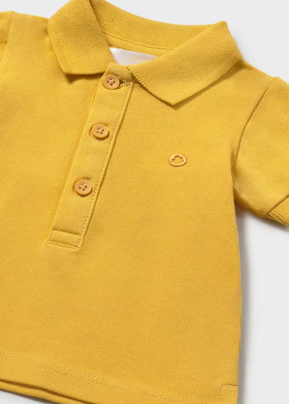 Polo recém nascido amarelo, menino