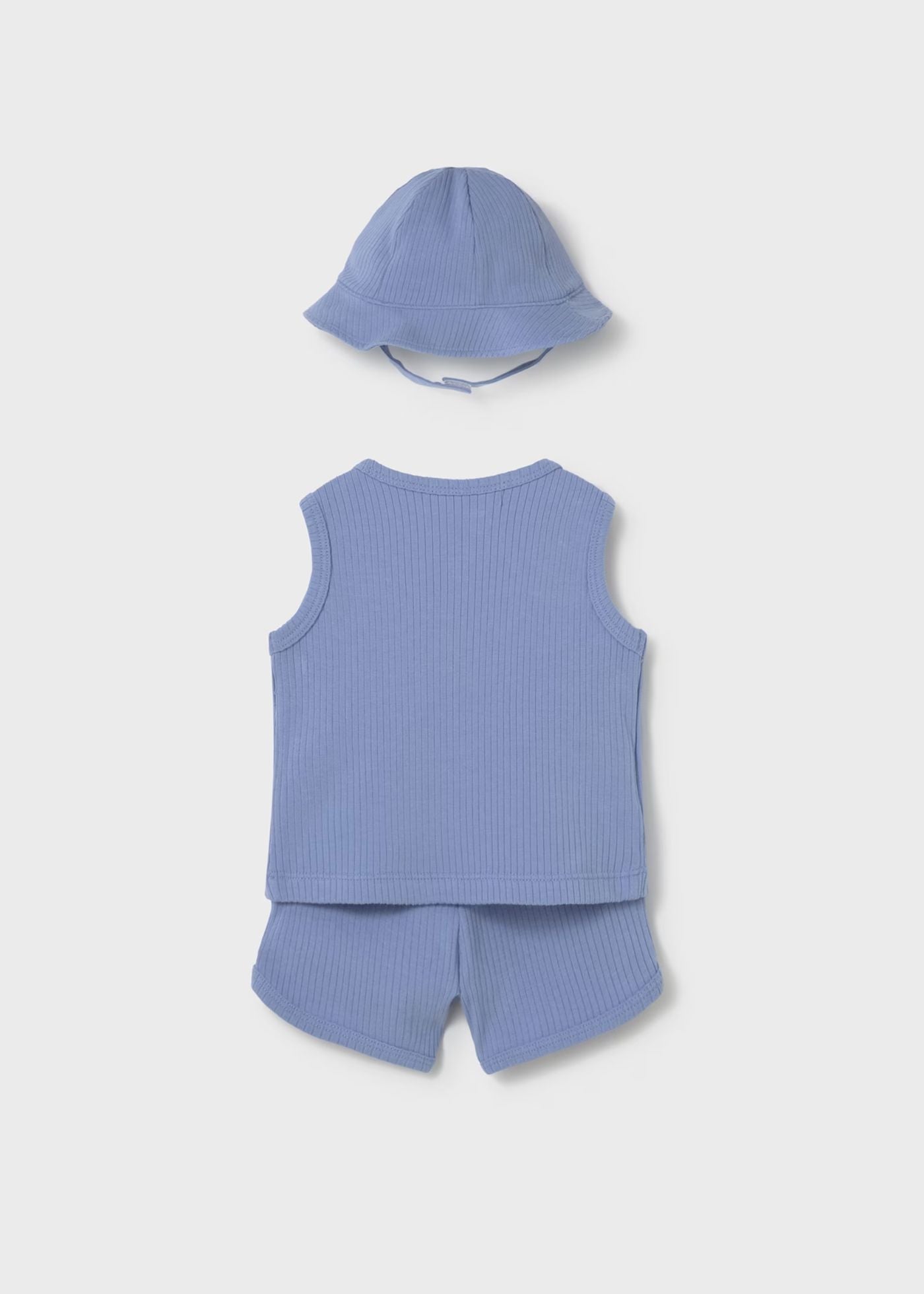 Conjunto de calções com gorro recém nascido