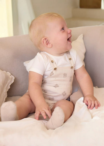 Jardineira e t-shirt recém nascido mayoral