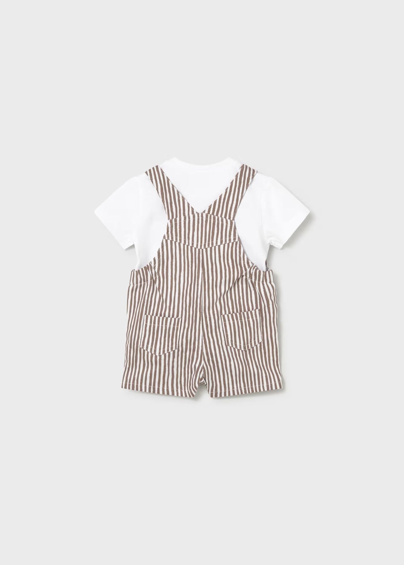Conjunto jardineira e t-shirt recém nascido mayoral