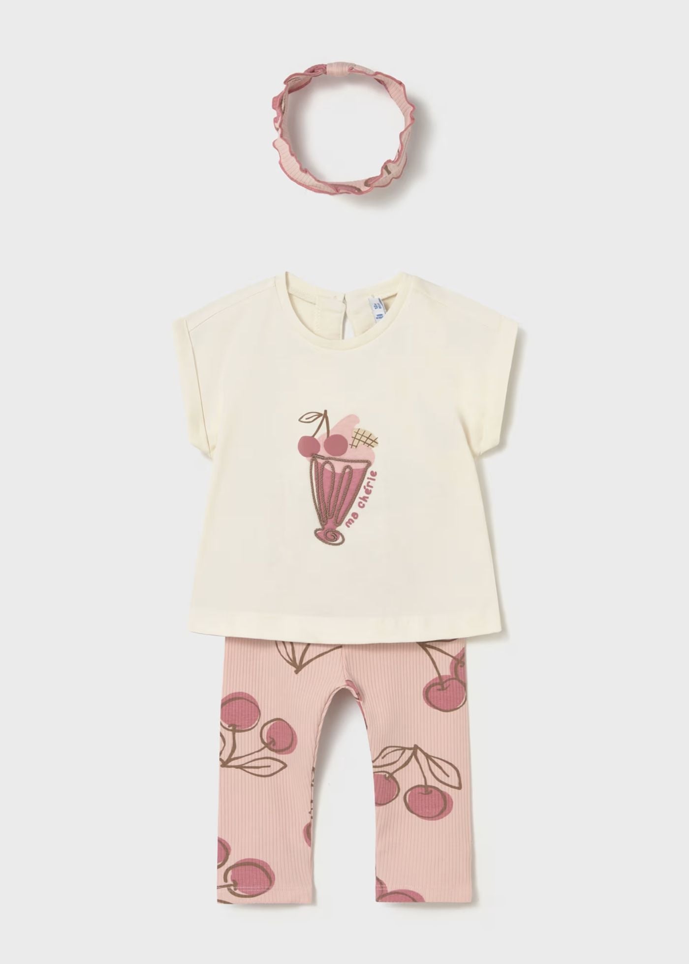 Conjunto 3 peças com bandolete, menina mayoral