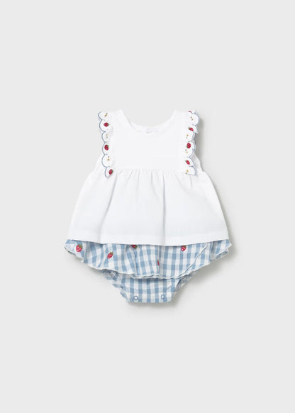 Conjunto saia e t-shirt recém nascida