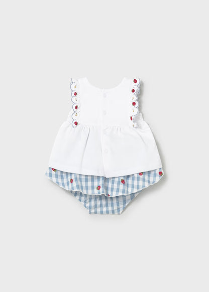 Conjunto saia e t-shirt recém nascida