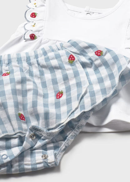 Conjunto saia e t-shirt recém nascida