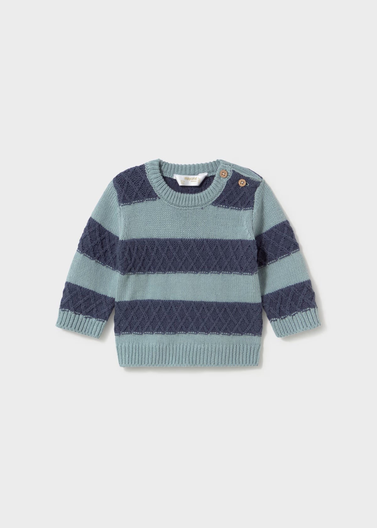 Camisola ás riscas em tricot de bebé menino, mayoral