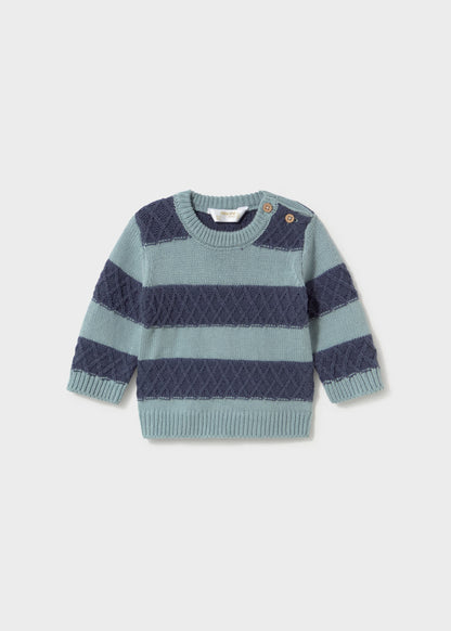Camisola ás riscas em tricot de bebé menino, mayoral