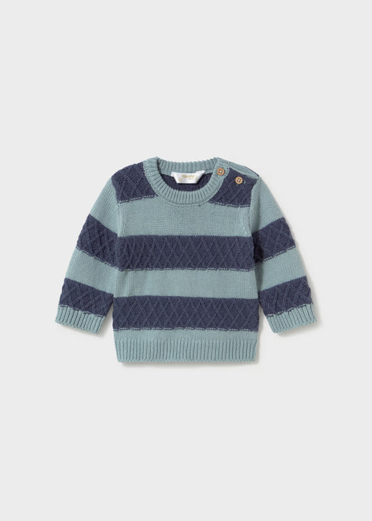 Camisola ás riscas em tricot de bebé menino, mayoral