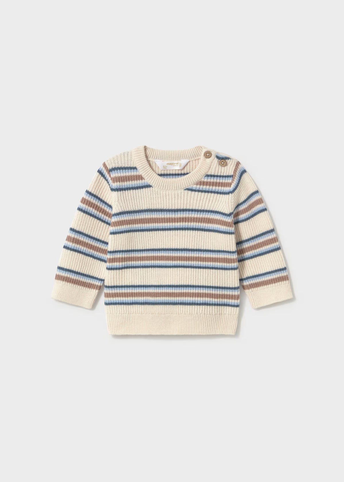 Camisola ás riscas em tricot de bebé menino, mayoral