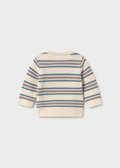 Camisola ás riscas em tricot de bebé menino, mayoral