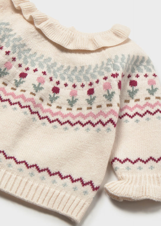 Camisola de tricot para bebé menina, mayoral