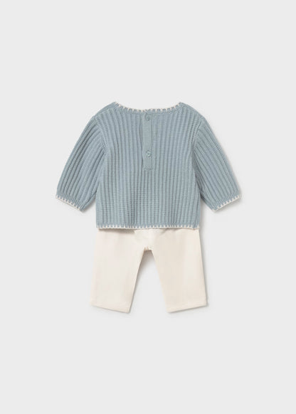 Conjunto camisola e calças para bebé menina