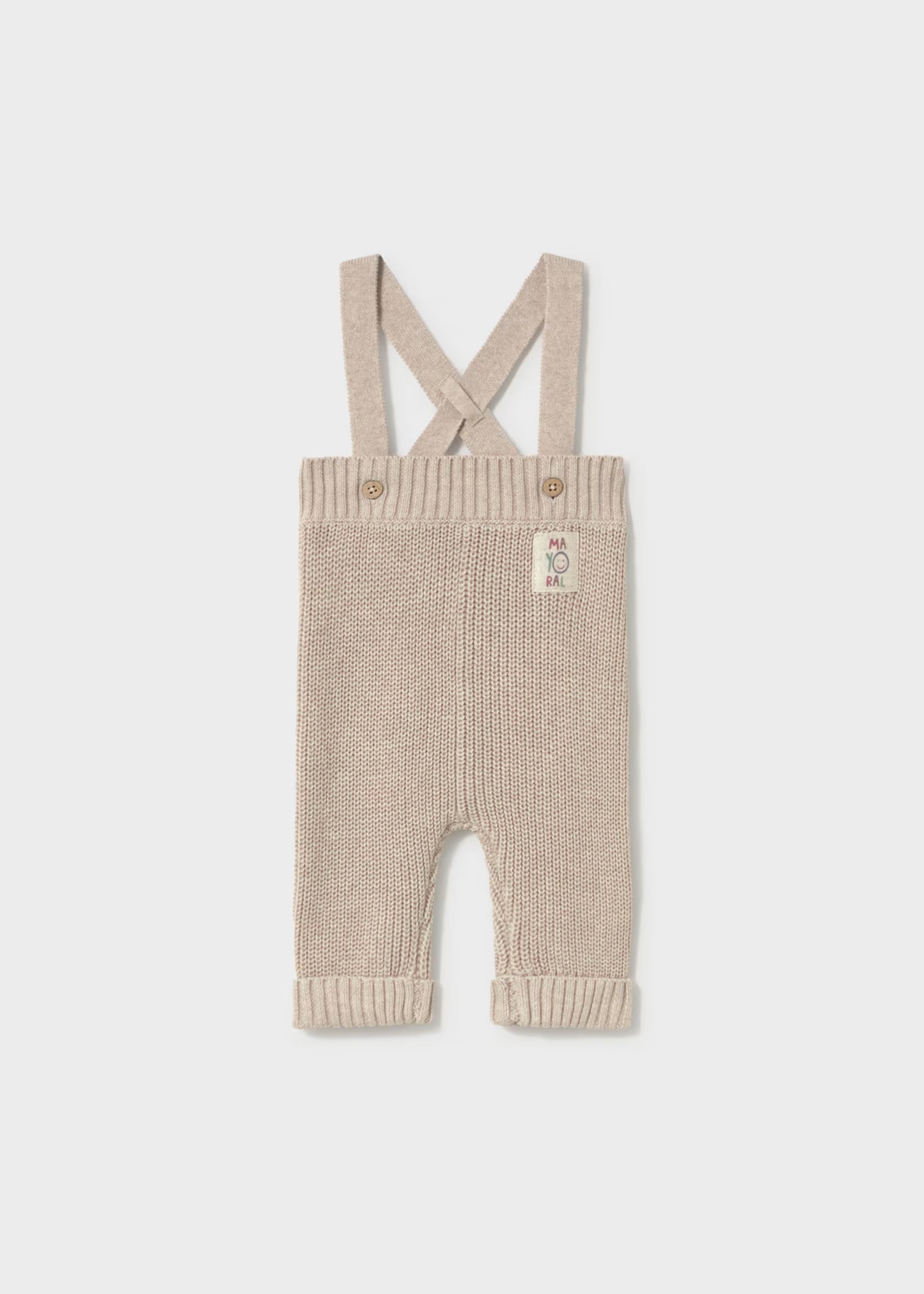 Calças com alças em tricot para bebé menino, mayoral