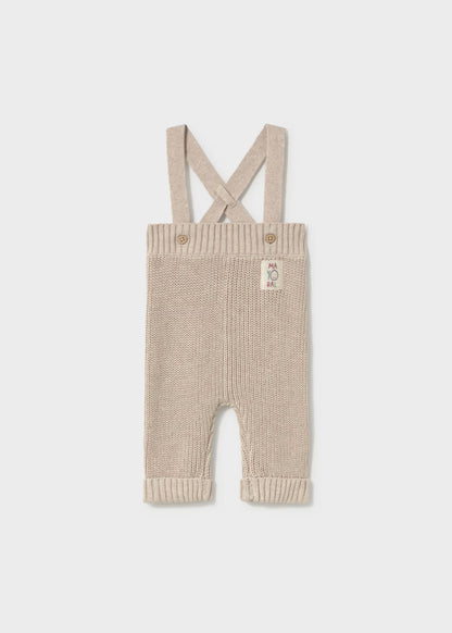 Calças com alças em tricot para bebé menino, mayoral