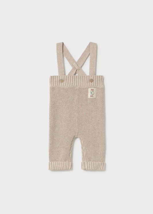 Calças com alças em tricot para bebé menino, mayoral