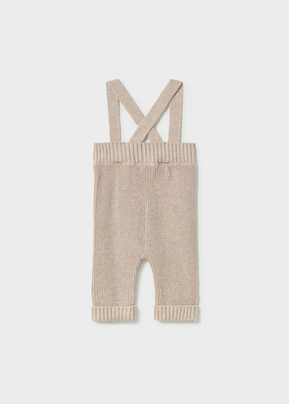 Calças com alças em tricot para bebé menino, mayoral